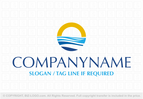 Logo 4972: Ocean and Sun Logo