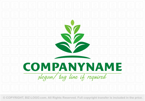 Logo 4638: Leafy Plant Logo