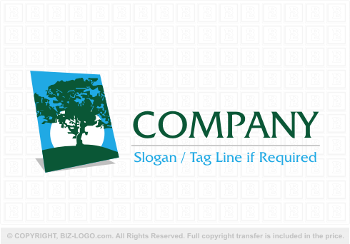 Logo 5557: Tree Card Logo