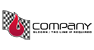 Checkered Flag Flame Logo