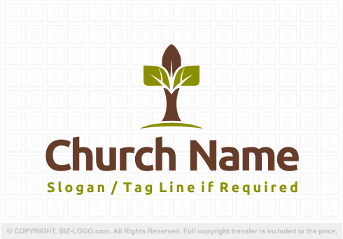 Logo 5688: Symmetrical Cross/Tree Logo