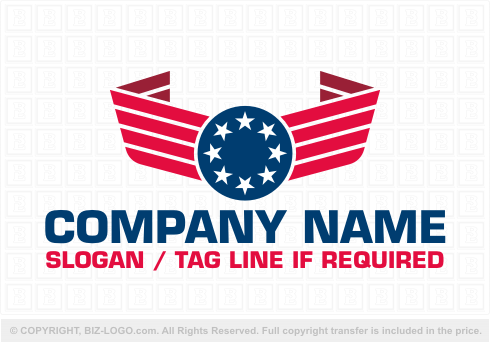 Logo 6266: American Flag Inspired Logo