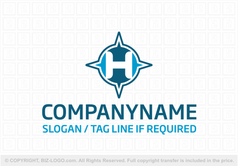 Logo 6100: Compass Letter H Logo