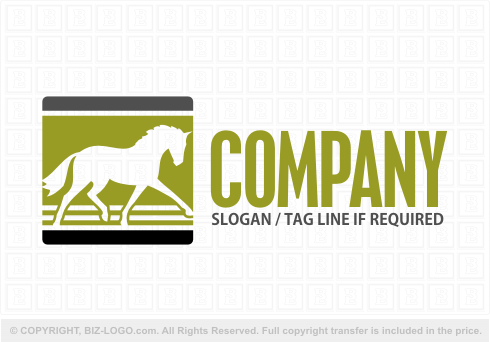 Logo 6452: Trotting Horse Logo