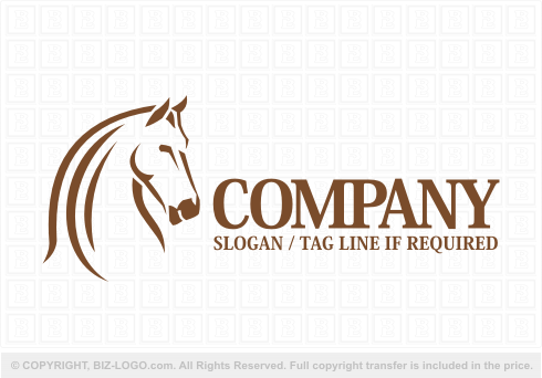 Logo 6453: Horse Outlines Logo