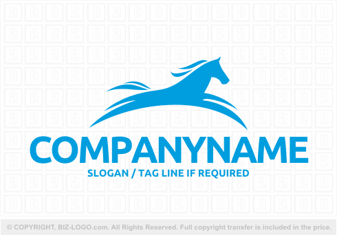 Logo 5598: Abstract Jumping Horse Logo