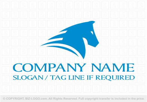 Logo 5576: Blue Horse Logo 2