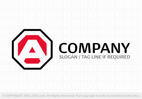 Logo 6049: Letter A Stop Sign