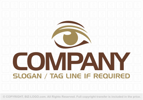 Logo 6677: Brown, Gold Eye Logo