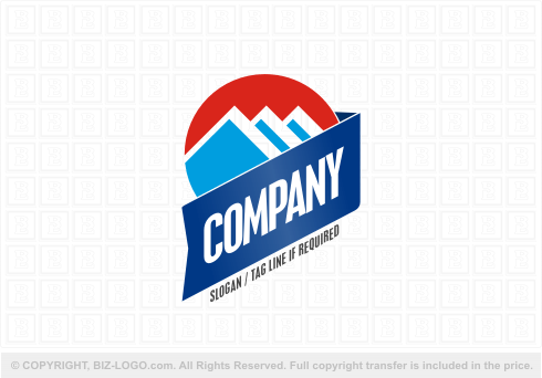 Logo 6274: Modern Mountain Range Logo