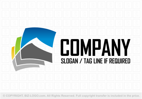 Logo 5714: Mountain and Paper Logo