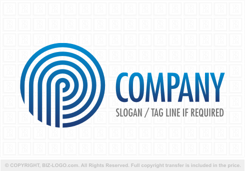 Logo 6132: Concentric Circles P Logo