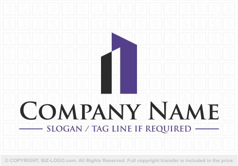 Logo 6390: Purple Building Logo