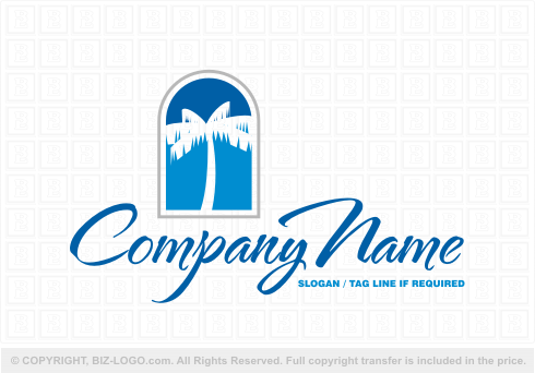 Logo 6363: Palm Window Logo