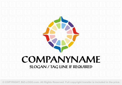 Logo 6368: Rainbow Compass Logo