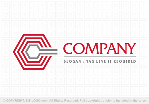 Logo 7172: Letter C Maze Logo