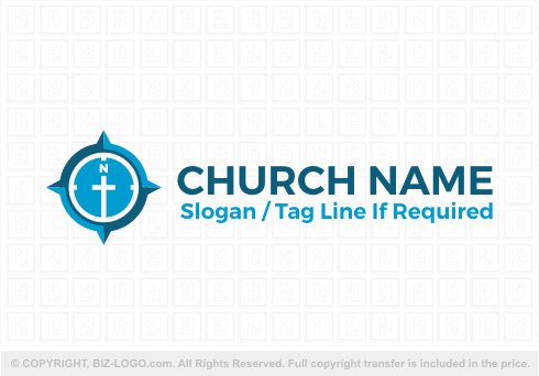 Logo 7454: Christian Church Compass Logo