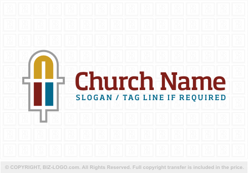 Logo 6836: Cross and Window Logo