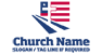 US Flag, Cross, Road Logo