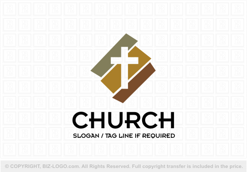 Logo 7305: Wooden Cross Logo