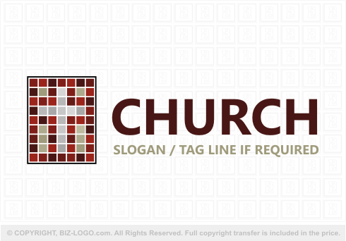 Logo 7290: Mosaic Cross Logo 2