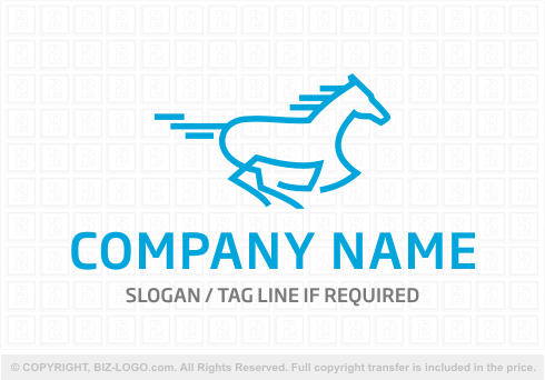 Logo 7422: Running Horse Logo 3