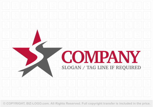 Logo 6933: Letter S Star Logo