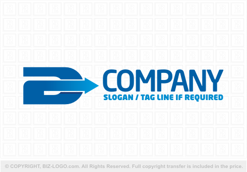 Logo 6952: Blue Arrow D Logo