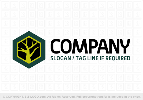 Logo 7110: Hexagonal Tree Logo