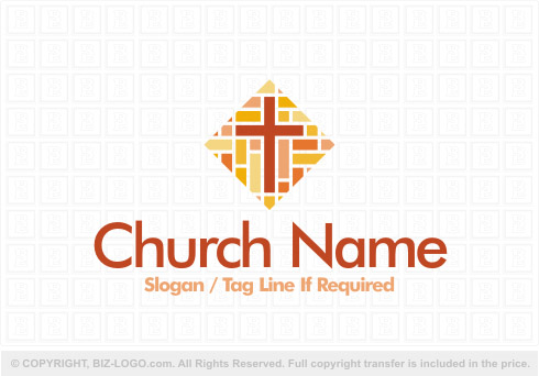 Logo 8074: Tiles Church Logo