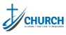 Black and Blue Swoosh Church Logo