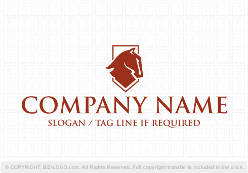 Logo 7658: Horse and Banner Logo