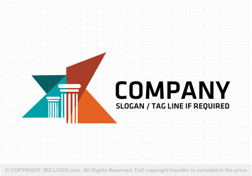 8377: Catchy Pillars Law Logo