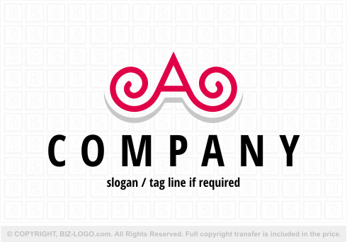 Logo 7947: Spirals Letter A Logo