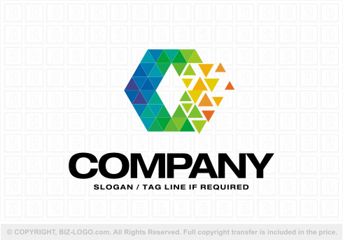 Logo 8053: Hexagon Letter C Logo