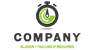 Stop Watch Black And Green Logo<br>Watermark will be removed in final logo.