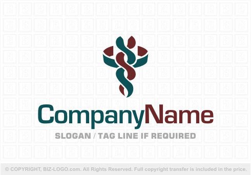 Logo 8406: Green And Brown Medical Logo