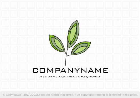 Logo 7499: Sketched Plant Logo