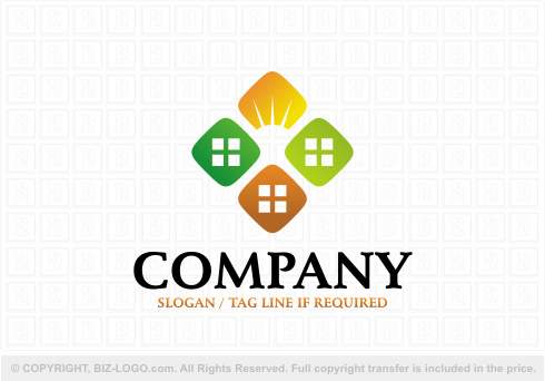 Logo 8103: Diamond Shape House Logo