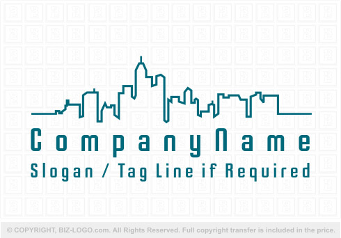 Logo 8117: City Skyline Silhouette Logo