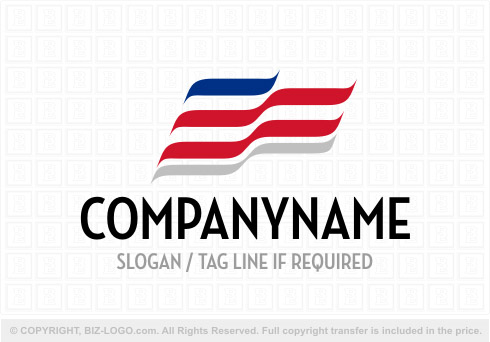 Logo 8507: Bold USA Flag Logo