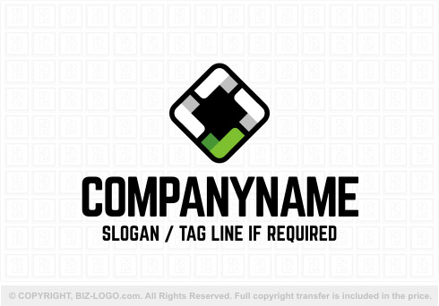 Logo 8511: Diamond Shape Checkmark Logo