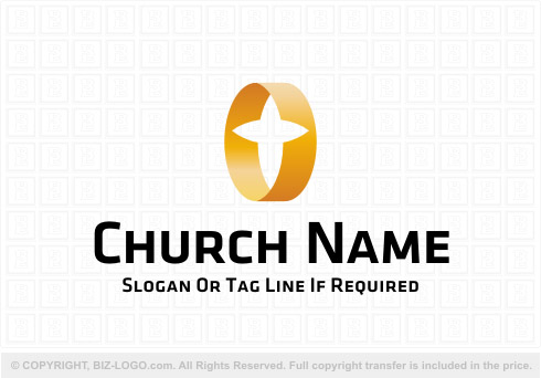 Logo 8584: Golden Ring Cross Church Logo