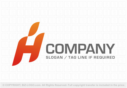 Logo 8463: Fire Letter H logo