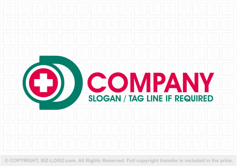 8473: Green Medical Letter D Logo