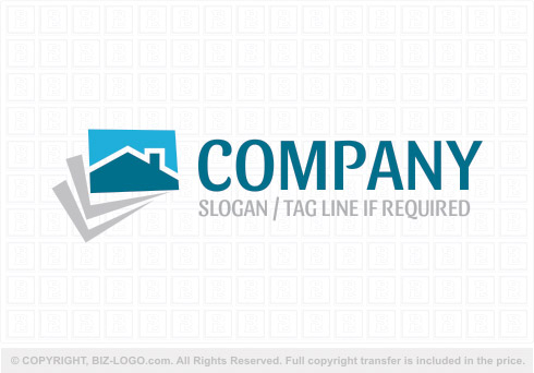 Logo 8703: Printed House Construction Logo