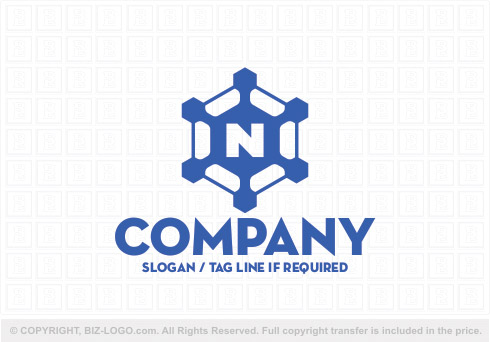 8706: Compass Letter N Logo 