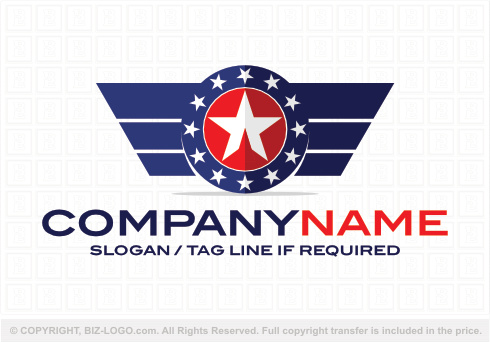 Logo 8834: 3D Star Badge Logo