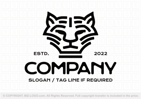 Logo 9197: Black And White Animal Logo