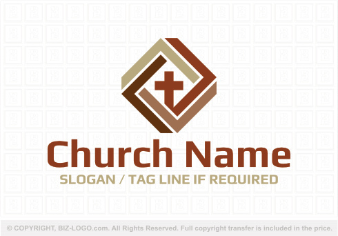 Logo 9128: Diamond Brown Church Logo